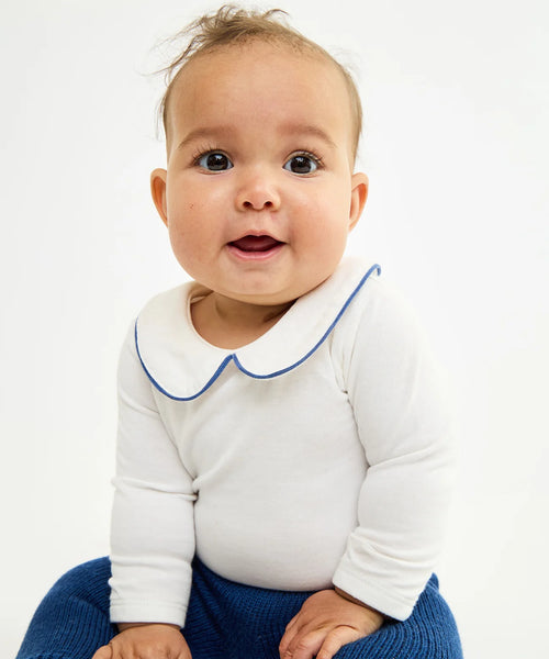 Oso & Me Baby Pan One-Piece - Blue Piping