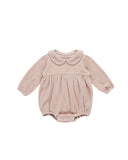 Quincy Mae Peter Pan Romper ~ Blush