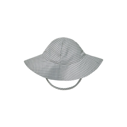 Quincy Mae Woven Sun Hat ~ Blue Gingham
