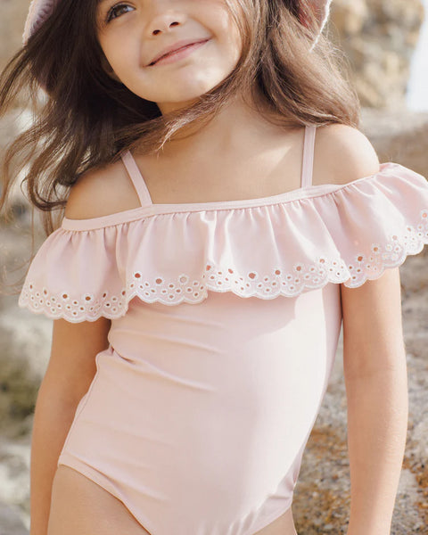 Rylee + Cru Off The Shoulder One Piece ~ Pink