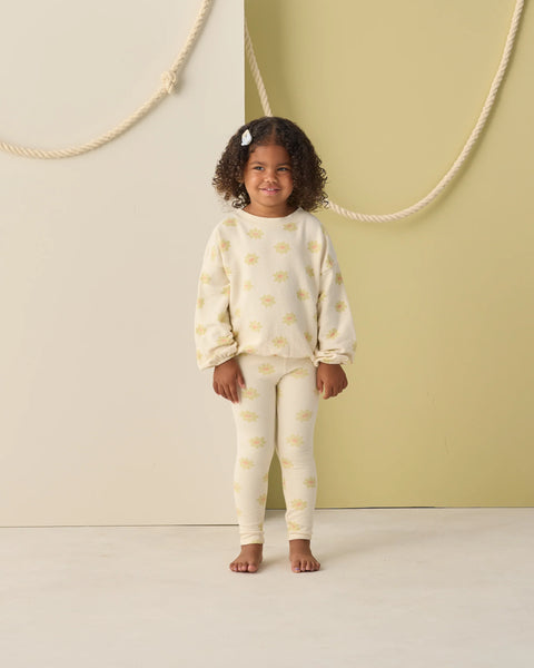 Rylee + Cru Spongey Knit Set ~ Yellow Daisy