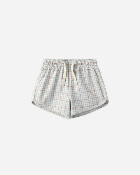 Rylee & Cru Swim Trunk ~ Swim Trunk Light Blue Plaid