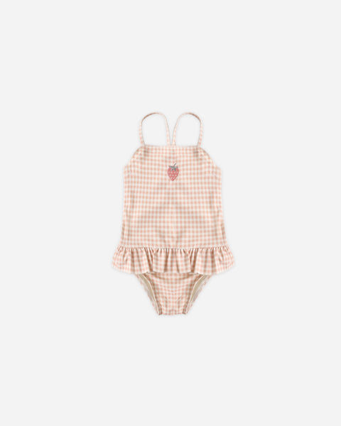 Rylee + Cru Tori Skirted One-Piece ~ Petal Gingham