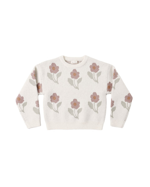 Rylee + Cru Aspen Sweater ~ Ivory Flower