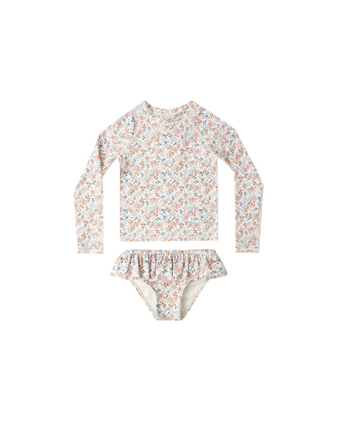 Rylee + Cru Rashguard Girls Set ~ Flower Fields