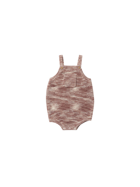 Rylee + Cru Pocketed Knit Romper ~ Heathered Mulberry