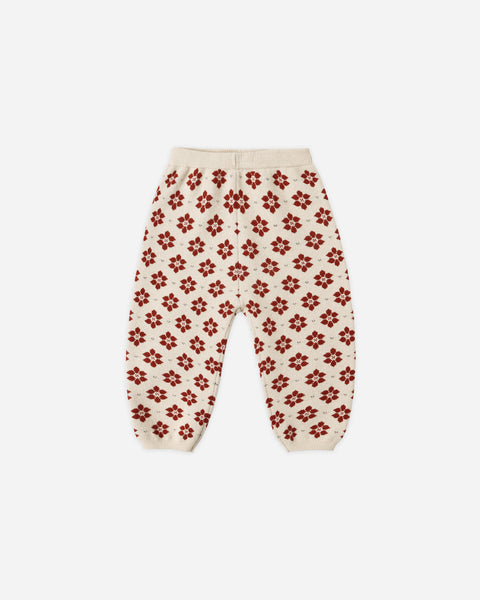 Rylee & Cru Knit Pant ~ Poinsettia
