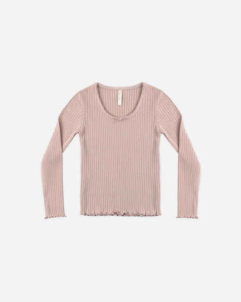 Rylee + Cru Ribbed LS ~ Rosewood