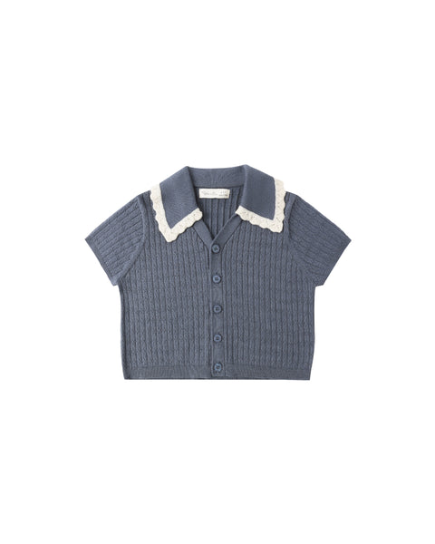 Rylee + Cru Sloane Knit Top ~ Marine
