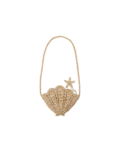 Rylee & Cru Shell Purse ~ Straw