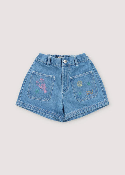 New Society Kostas Short ~ Mid Blue Denim