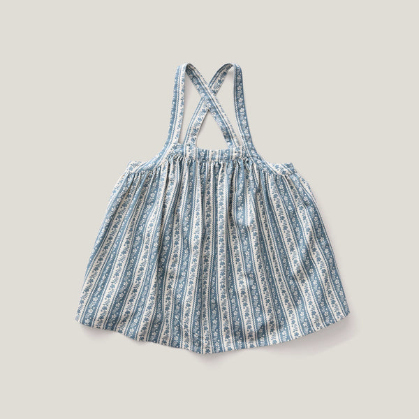 Soor Ploom Eloise Pinafore, Lattice Print, Azul