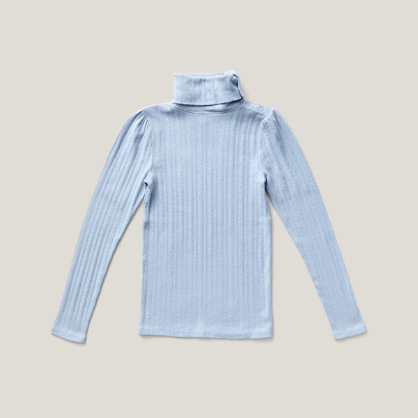 Soor Ploom Pouf Turtleneck ~ Talc Pointelle