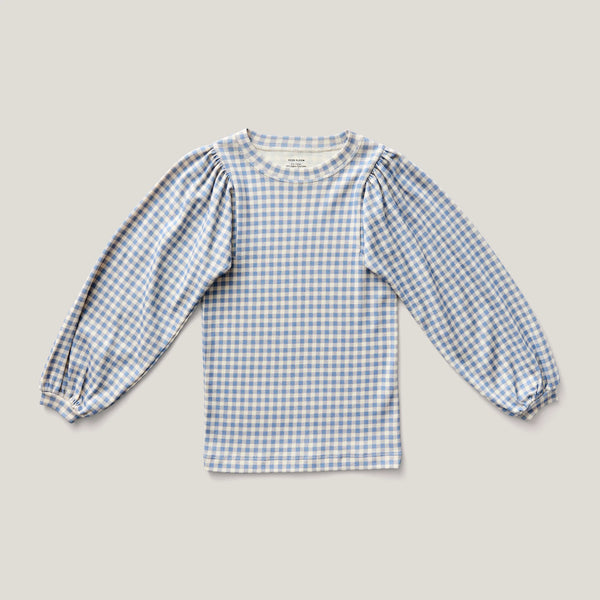 Soor Ploom Balloon Tee ~ Gingham Print, Powder