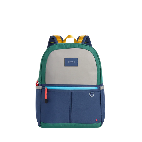 State Bags Kane Kids Double Pocket ~ Green/navy