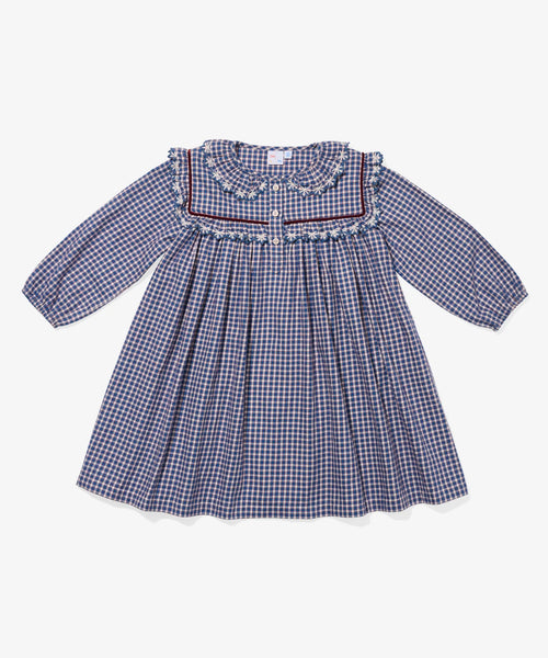 Oso & Me Sara Dress ~ Marine Tiny Check