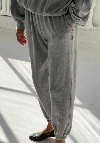 Le Bon Shoppe Pointelle Serene Joggers - Melange Grey