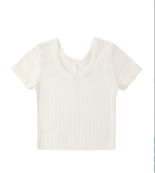 Rylee + Cru Pointelle Tee ~ Ivory