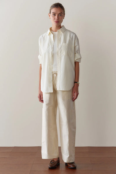 DONNI The Silk Taffeta Cargo Pant ~ Creme
