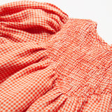 Nellie Quats Draughts Dress ~ Strawberry & Oat Mini Check Linen