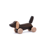 BAJO Dachshund Puppy Pull Toy: Natural
