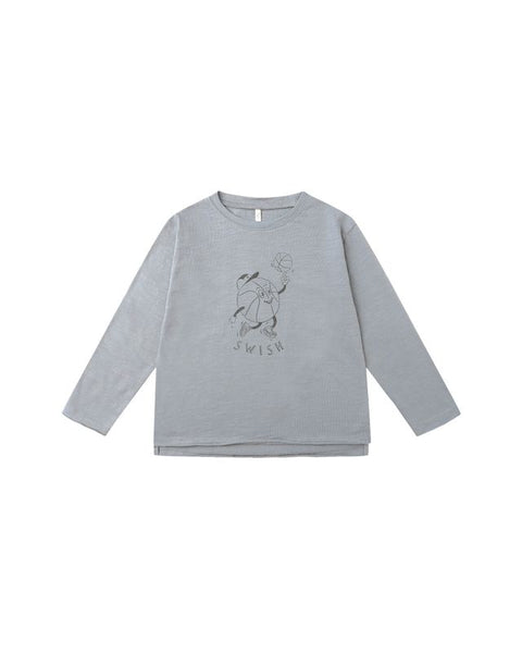 Rylee + Cru Raw Edge LS Tee ~ Basketball