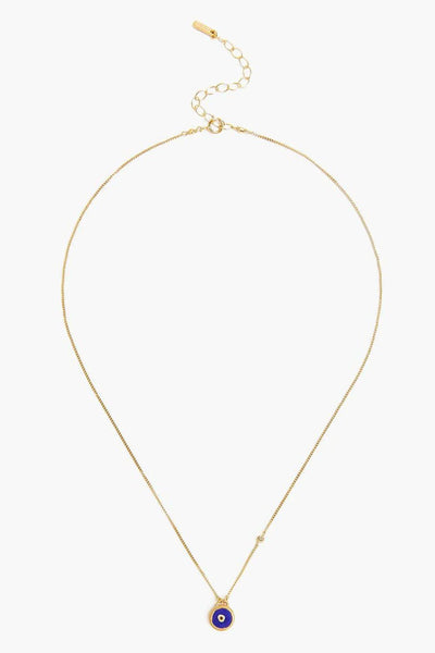 Chan Luu Blue Evil Eye Necklace ~ Champagne Diamond