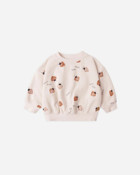 Quincy Mae Relaxed Sweatshirt Love Bug ~ Petal