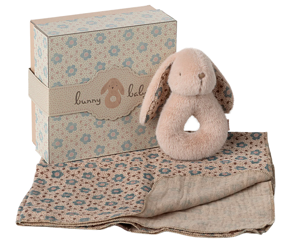 Maileg Bunny Rattle Set ~ Powder