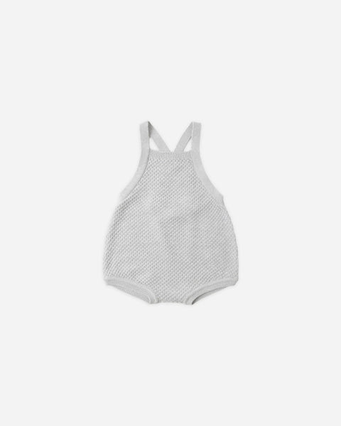 Quincy Mae Caleb Knit Shortall ~ Heathered Sky