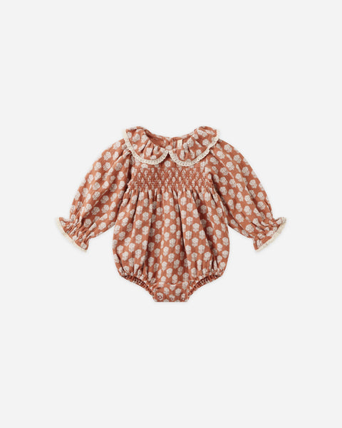 Quincy Mae Callie Romper ~ Holiday Fleur