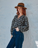 Emile et Ida Women Black Check Blouse ~ Soho