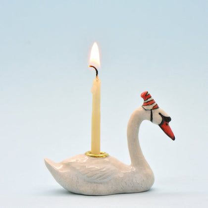 Camp Hollow Swan Cake Toppers