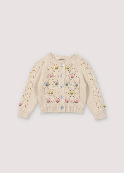 New Society Canea Baby Cardigan ~ Macadamia