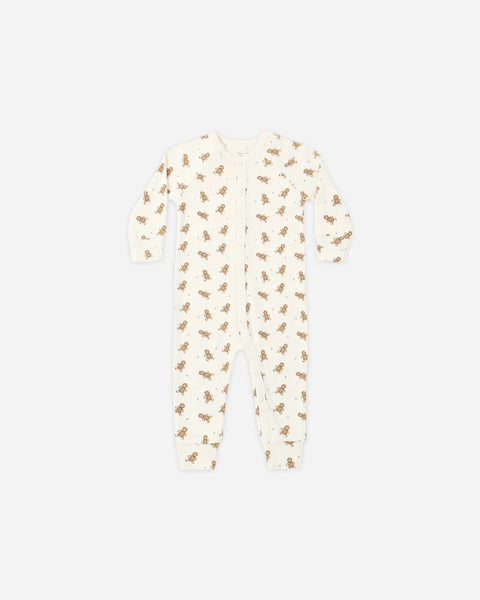 Rylee & Cru Organic Long John Pajamas Gingerbread