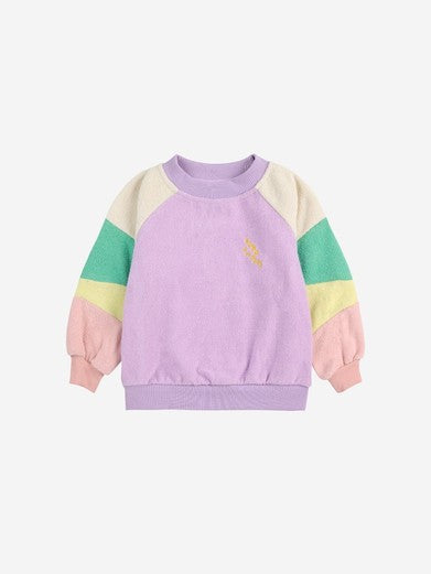 Bobo Choses Lila Color Block Terry Sweatshirt