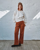 Emile et Ida Women Ecru English Embroidery Sweater ~ Cream