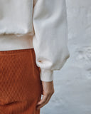 Emile et Ida Women Ecru English Embroidery Sweater ~ Cream