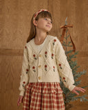 Rylee + Cru Boxy Crop Cardigan ~ Winter Daisy Emb