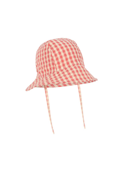 Konges Kim Sun Hat ~ Flamingo Plume Check