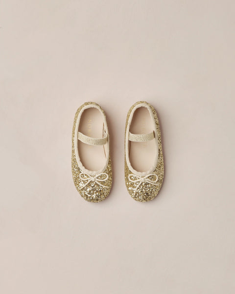 Noralee Ballet Flats ~ Gold Sparkle
