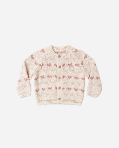 Quincy Mae Knit Cardigan ~ Hearts