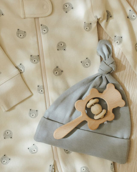 Quincy Mae Knotted Baby Hat ~ Steel Blue