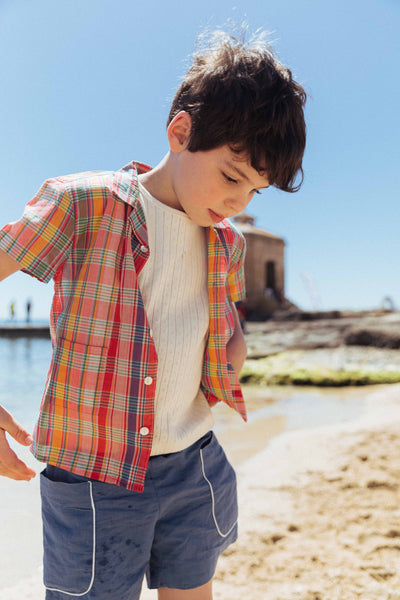 Lali Henri Shirt ~ Red Madras Plaid