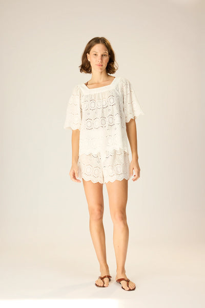 Natalie Martin Jasper Short ~ Medallion Emb Salt