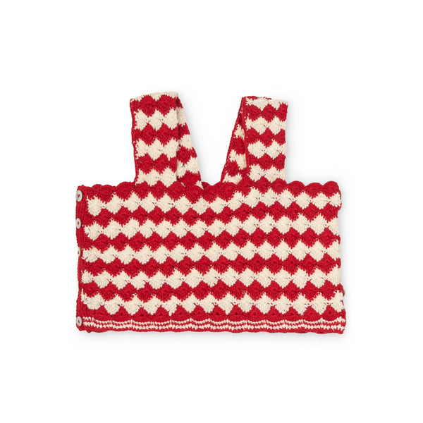 Lali Primrose Crochet Top ~ Poppy and Cream