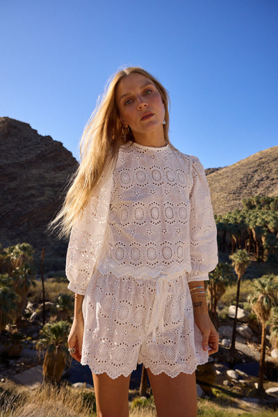 Natalie Martin Lisa Top ~ Medallion Emb Salt