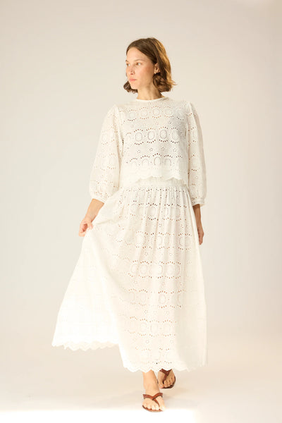 Natalie Martin Lisa Top ~ Medallion Emb Salt