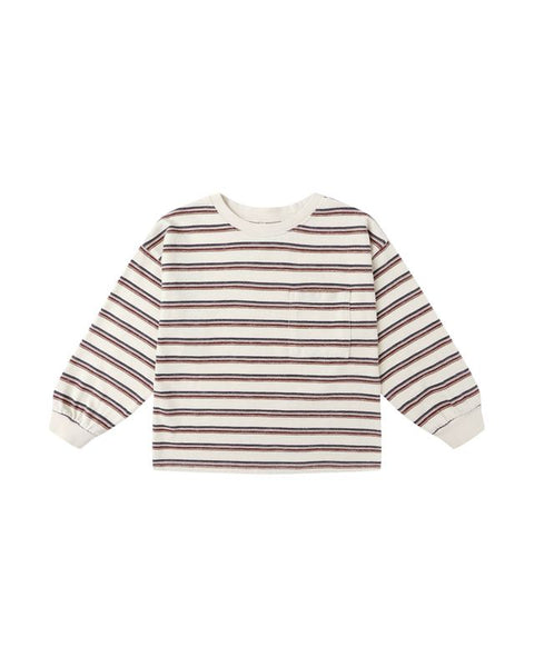 Rylee & Cru Relaxed Long Sleeve Tee ~ Vintage Stripe