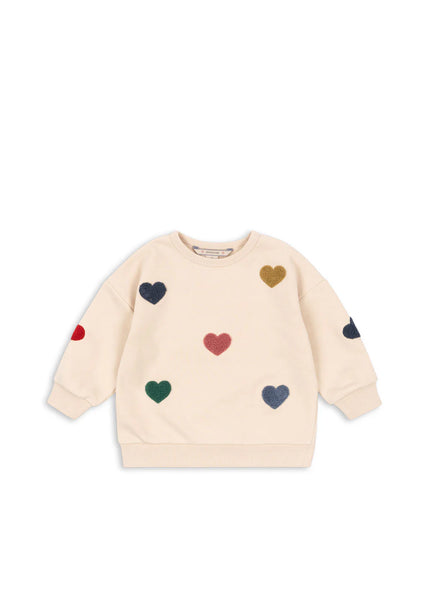 Konges Voila Lou Terry Sweat Shirt ~ Multi Heart
